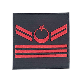 Jandarma III Kademeli Uzman Çavuş Tören Rütbe Nakışlı - Siyah