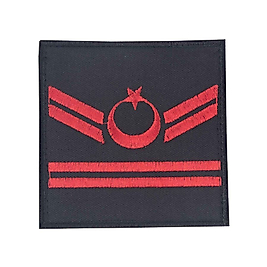 Jandarma II Kademeli Uzman Çavuş Tören Rütbe Nakışlı - Siyah