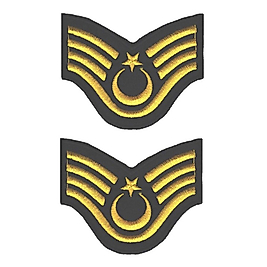 Jandarma Asayiş Astsubay Üst Çavuş Tören Rütbe -Nakışlı