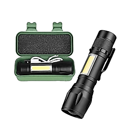 Çift Aydınlatmalı USB Şarjlı Led El Feneri