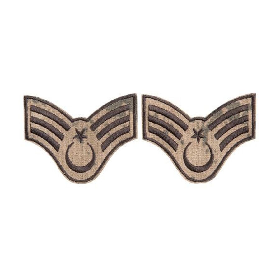 Jandarma Kamuflaj Astsubay Kıdemli Çavuş Rütbe - Nakışlı