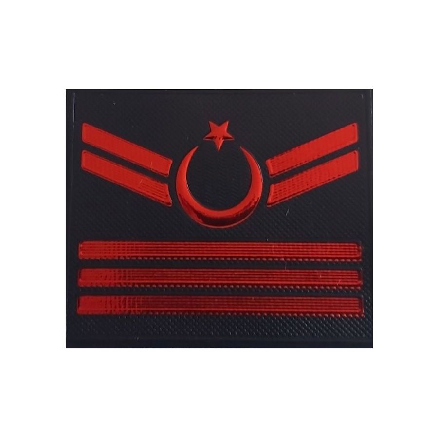 Jandarma Asayiş III Kademeli Uzman Çavuş Yelek Rütbesi - 3D