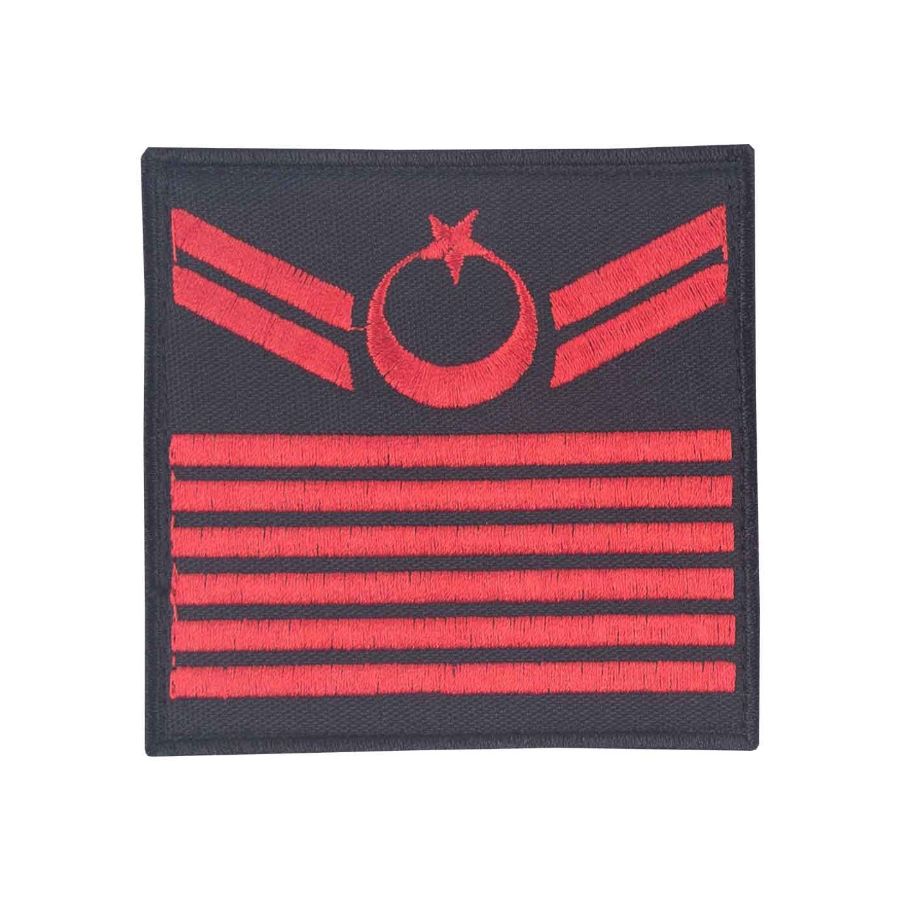 Jandarma VI Kademeli Uzman Çavuş Tören Rütbe Nakışlı - Siyah