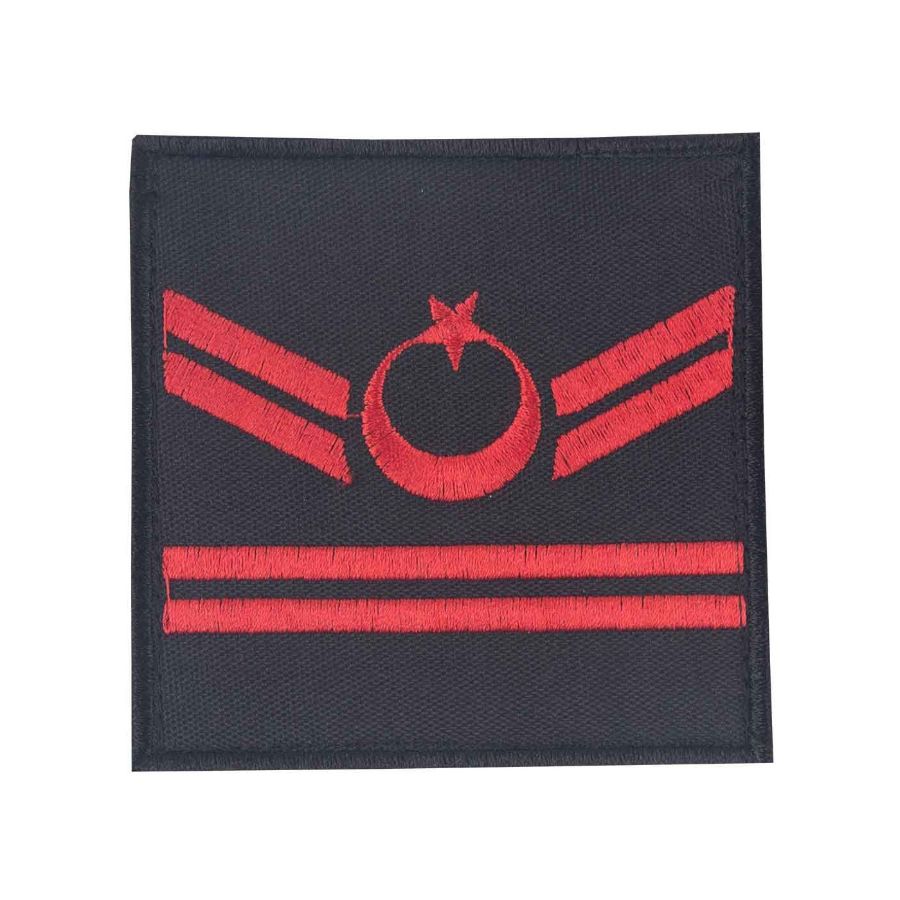 Jandarma II Kademeli Uzman Çavuş Tören Rütbe Nakışlı - Siyah