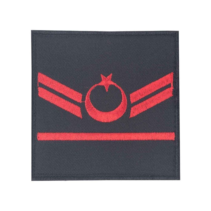 Jandarma I Kademeli Uzman Çavuş Tören Rütbe Nakışlı - Siyah