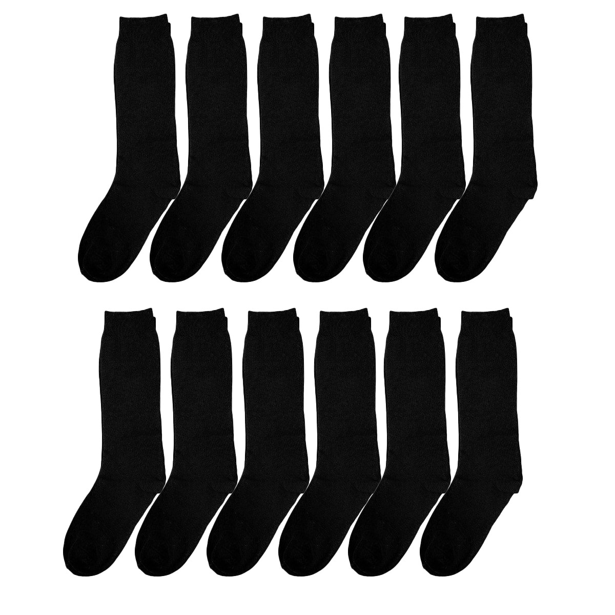 Asker Çorabı Yazlık 12'li Set - Siyah