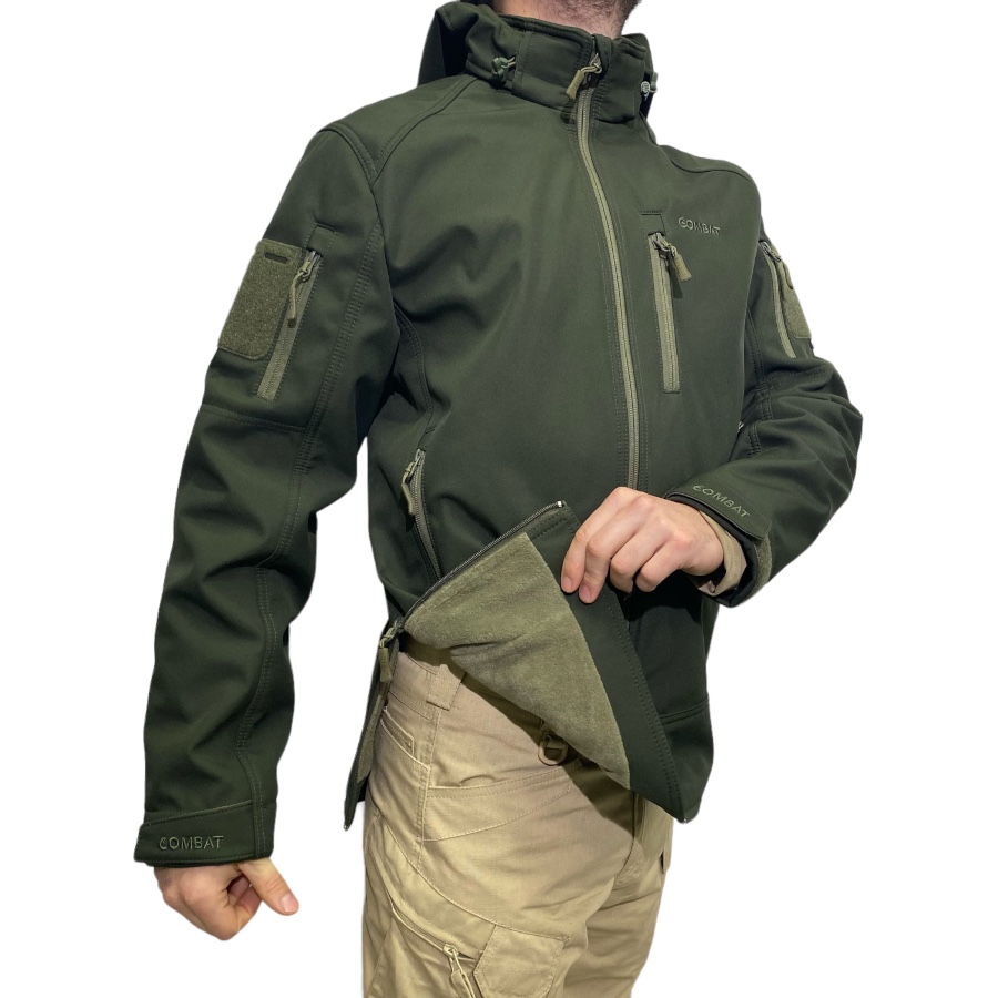 Combat Tactical Softshell Mont - Haki