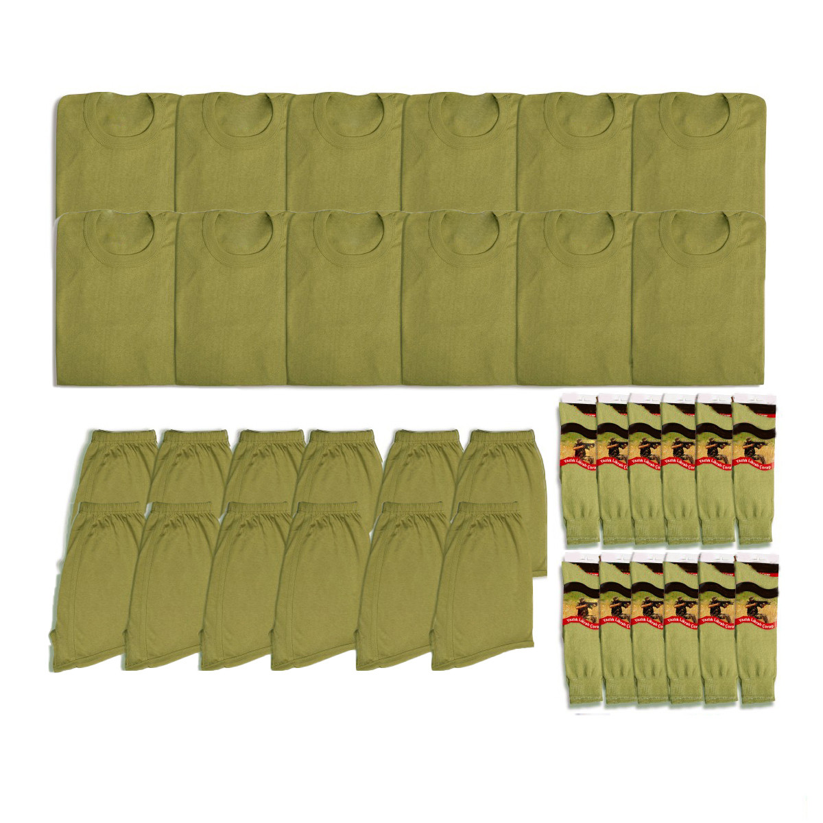 Fanila - Don - Çorap 12'li Acemi / Bedelli Asker Seti